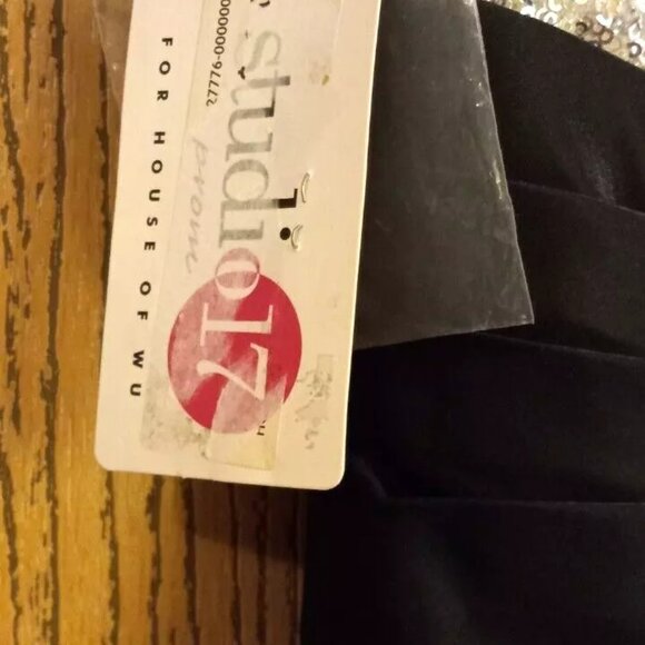 Hannah Jeweled Strapless Cocktail Dress black & silver dance prom size 6 NWT - Picture 6 of 6